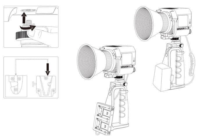 amaran_60x_s_battery_handle_installation
