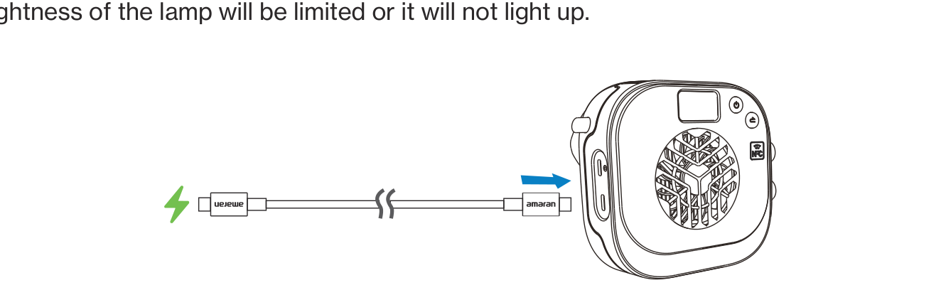Powering the amaran Halo from a USB-C PD power supply
