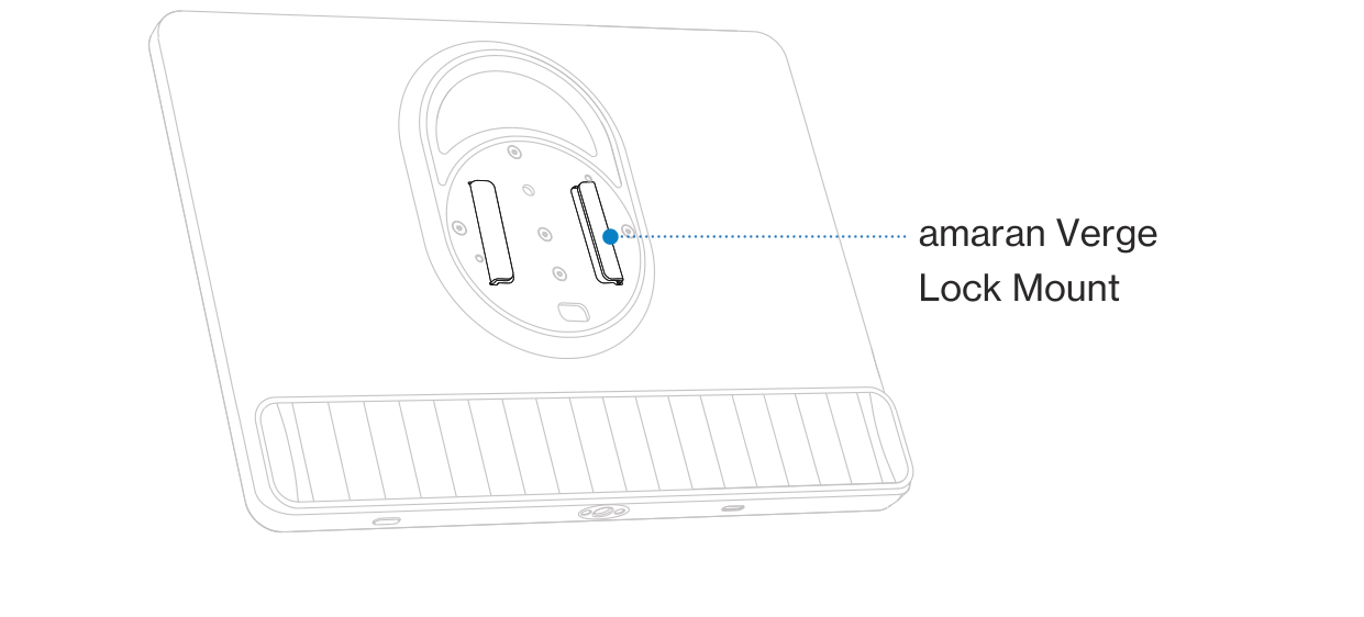 amaran Verge Lock mount on the rear of the fixture